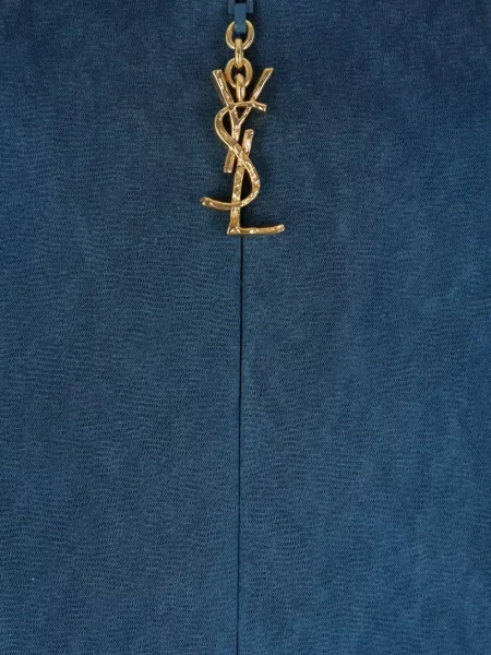 Mała mały sukienka mini Saint Laurent garniturowa niebieska