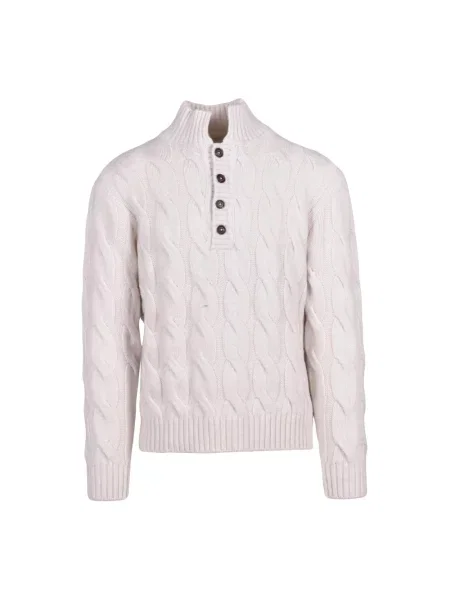 Sweter Eleventy wełniany beżowy