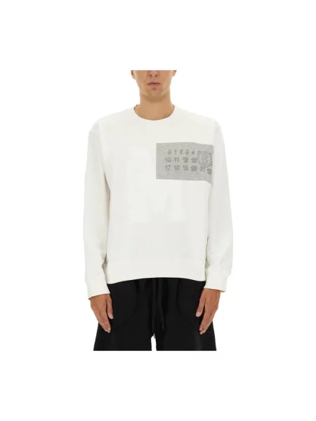 Bluza Mm6 Maison Margiela z nadrukiem biała