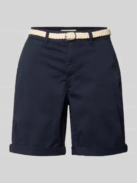 Bermudy o kroju regular fit z mieszanki bawełny S.oliver Red Label niebieskie