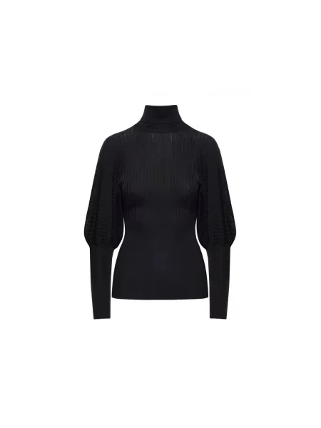 Sweter z golfem Beatrice B czarny