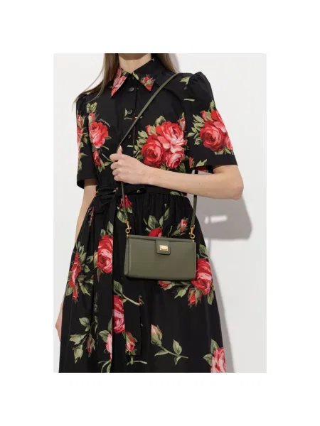 Torebka Dolce And Gabbana skórzana zielona