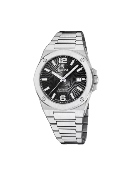 FESTINA Analogové hodinky Date watch Vallee Swiss Made' černá