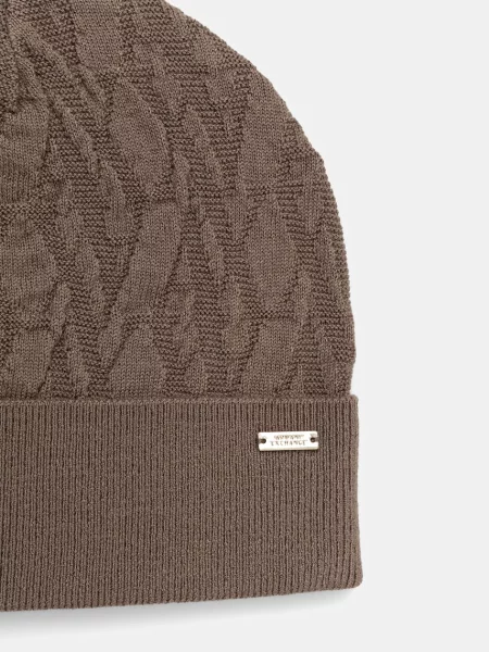 Armani Exchange gyapjú sapka barna