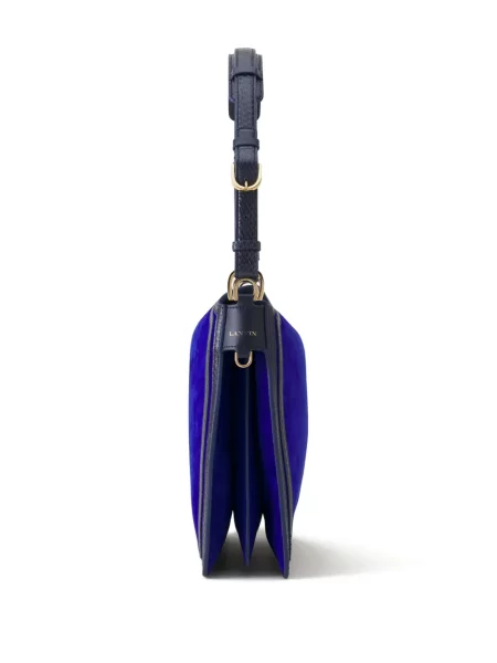 Geantă Lanvin din piele de căprioară albastru