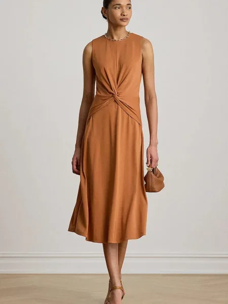Lauren Ralph Lauren rochie evazată portocaliu