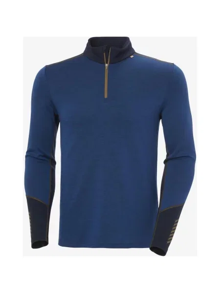 Koszulka termiczna damska Helly Hansen Lifa Merino Midweight Half Zip granatowo S czarna