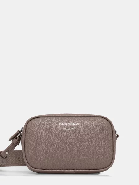 Emporio Armani crossbody torbica iz umetnega usnja rjava