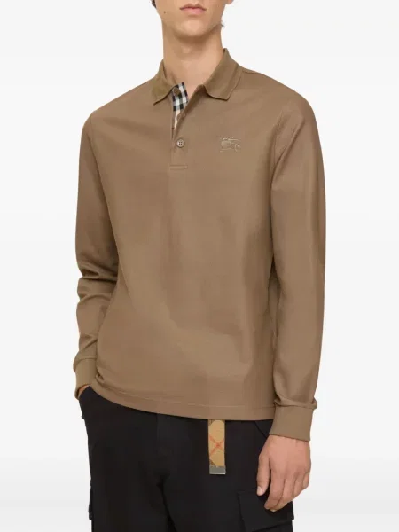 Lung tricou polo Burberry maro