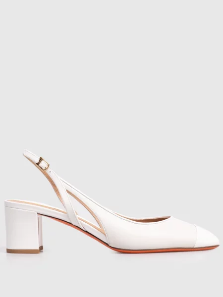 Шкіряні босоніжки Santoni білі