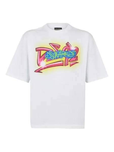 Tricou Dsquared2 cu imagine alb