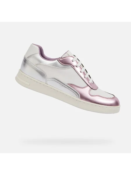 Sneakerși Geox argintiu