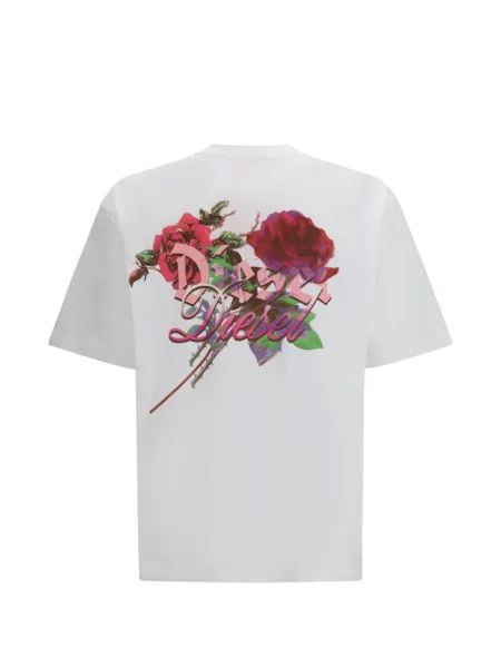 Virágos póló Diesel nyomtatás fehér