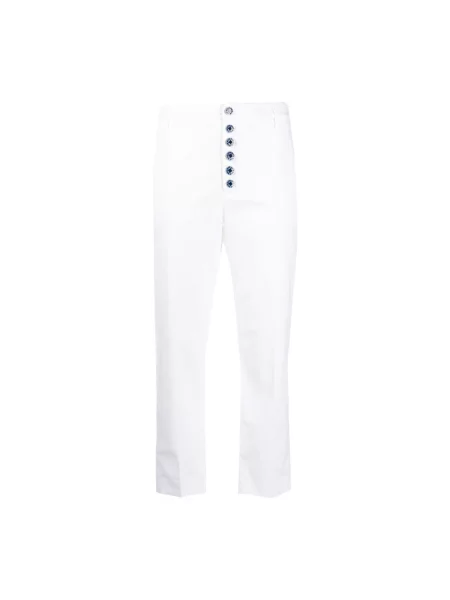 Spodnie Dondup o krotszym kroju białe