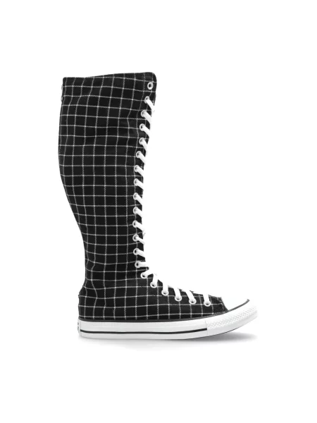 Lniane sneakersy Converse czarne