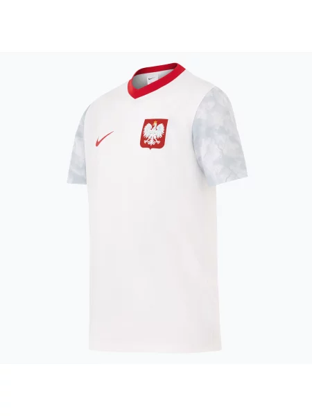 Детска футболна тениска Nike Dri-Fit Poland Home white/field silver бяло