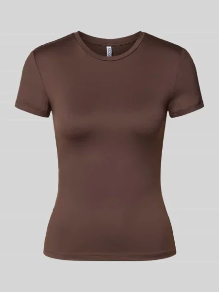 T-shirt w kroju slim fit z okrągłym dekoltem model LULA' Pieces