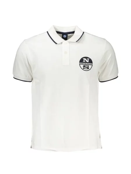 Tricou polo North Sails cu imagine alb