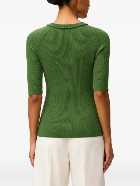 Tricou Retori din cașmir verde