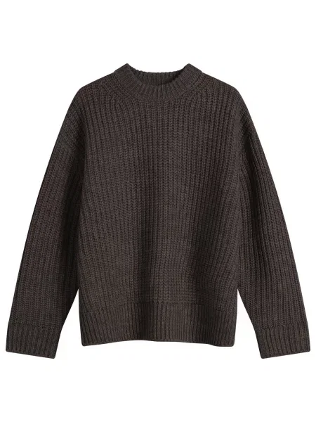 Dzianinowy sweter Mki w kolorze melanż chunky szary