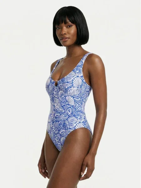 Seafolly Costum de baie C Shells albastru