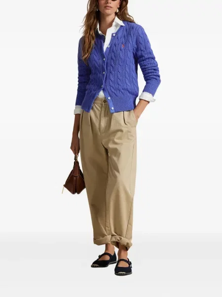 Căciulă Polo Ralph Lauren cu broderie tricotate de costum albastru