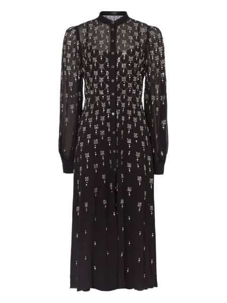 Sukienka koszulowa Temperley London garniturowa czarna