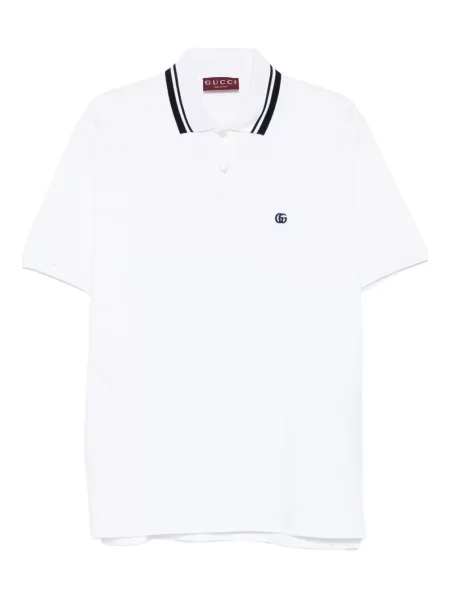 Koszulka polo Gucci z kołnierzem biała