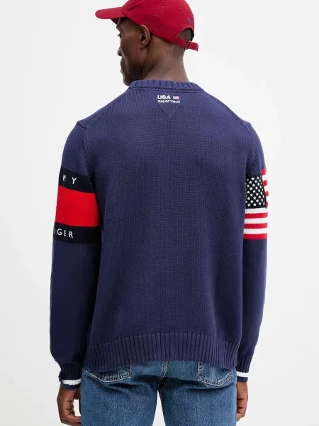 Svetr Tommy Hilfiger x SAIL GP pánský tmavomodrá