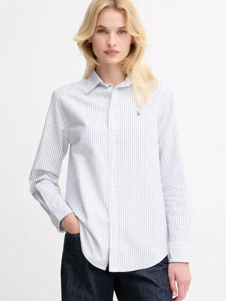 Polo Ralph Lauren koszula fioletowy regular z kołnierzykiem klasycznym niebieska