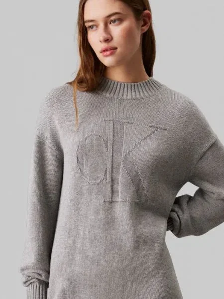 CALVIN KLEIN JEANS Rochie cu adaos de lână gri