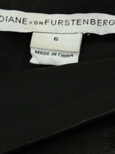 Fustă din piele Dvf Diane Von Furstenberg negru