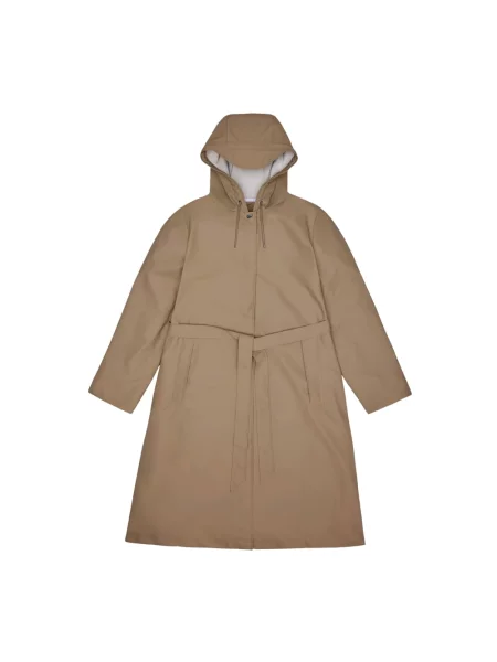Kurtka Rains w kształcie litery A beżowa