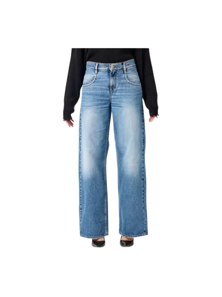 Szerokie jeansy Cycle niebieskie