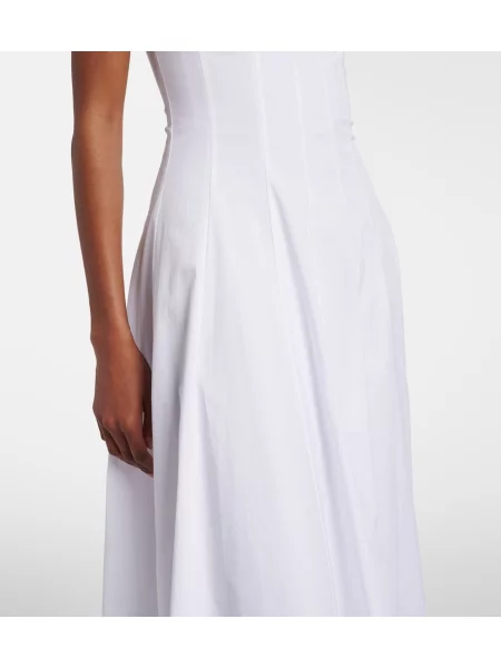 Rochie midi Staud din poplin alb