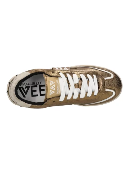 Sneakersy Emanuélle Vee skórzane brązowe