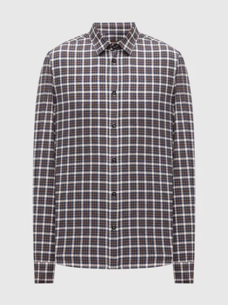 Клетчатая рубашка Peserico серая