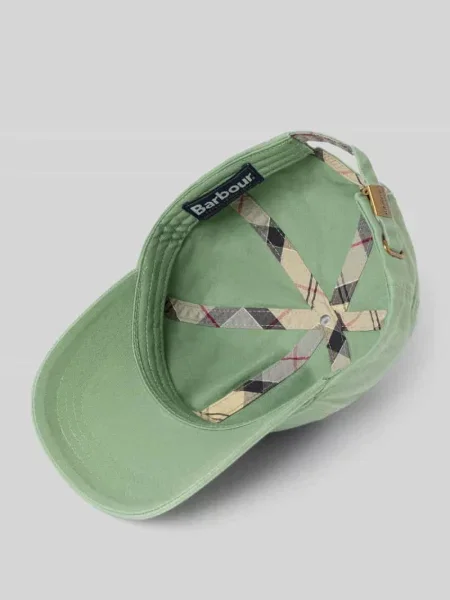 Czapka z daszkiem z czystej bawełny model CASCADE' Barbour zielona