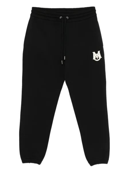 Pantaloni Moncler din fleece negru