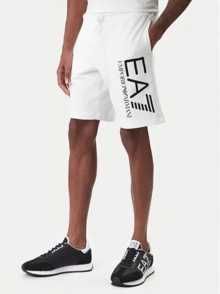 Emporio Armani Pantaloni scurți sport alb