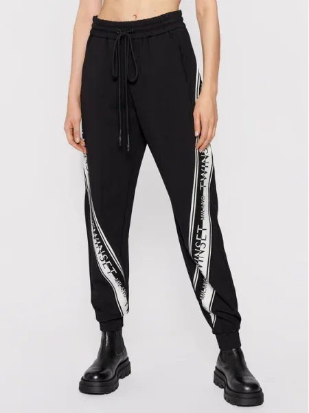 TWINSET Pantaloni trening negru