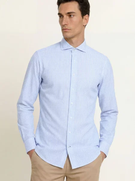 Strokesman's Košile Slim Fit tmavě modrá bílá