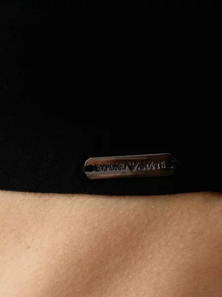 Emporio Armani Underwear триъгълен сутиен с черно