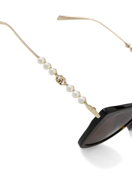 Ochelari de soare Gucci Eyewear cu perle maro