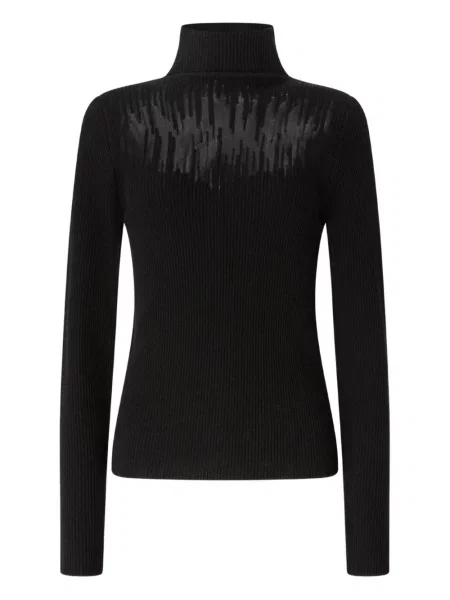Top Genny tricotate transparente negru