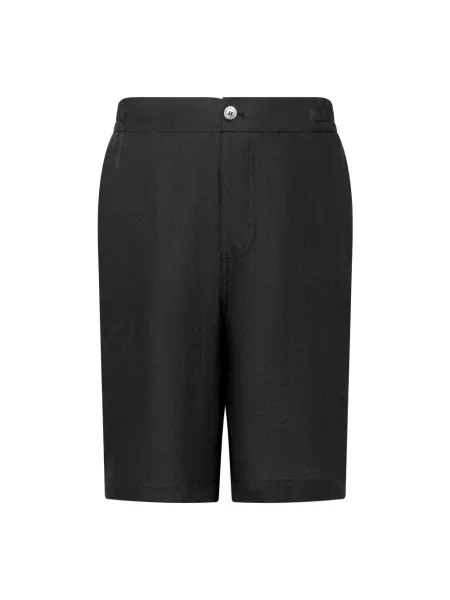 Lniane bermudy Franzese Collection czarne
