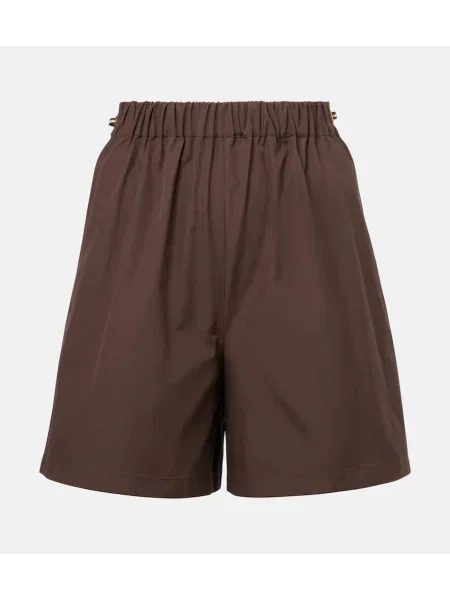 Szorty Max Mara popelinowe brązowe