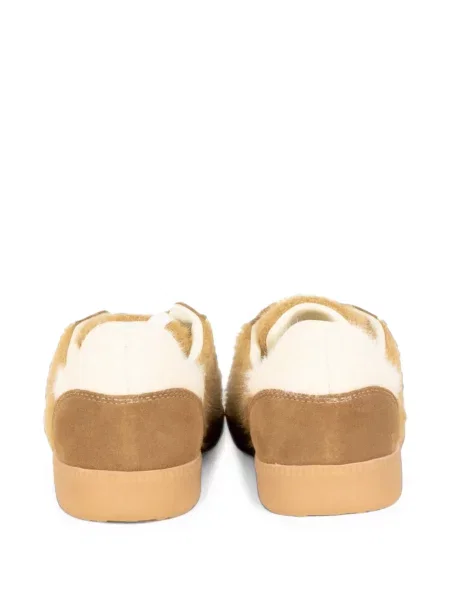 Sneakerși Back 70 cu blană galben
