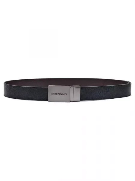Emporio Armani De piele cu două fețe curea negru