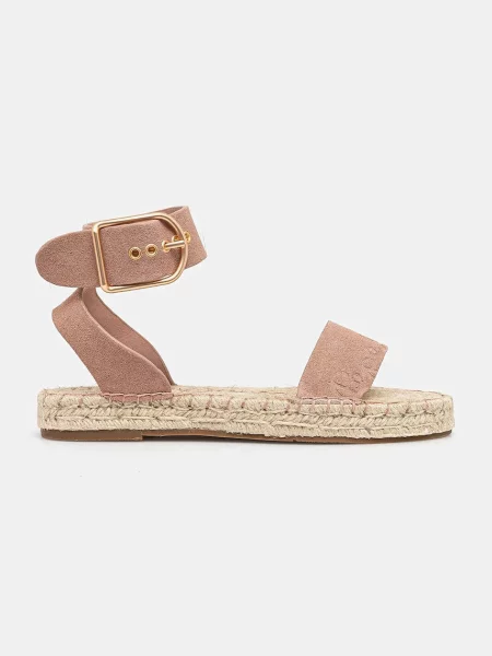 Замшеві сандалі Pepe Jeans ARAMI LOG рожевий